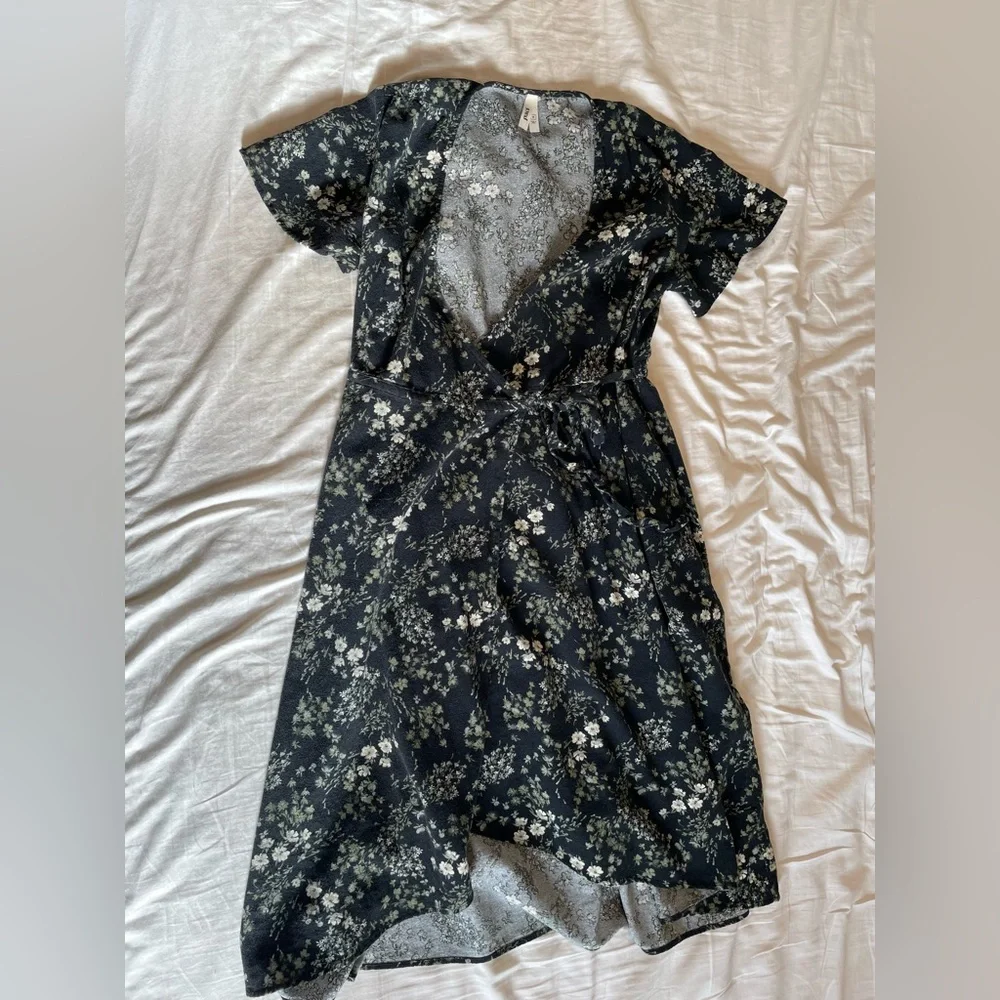Pact Cafe Crepe Wrap Dress - Picture 2 of 5